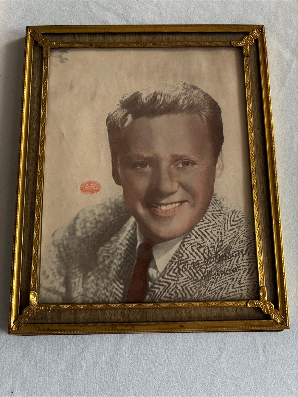 Vintage 1950 Gold Framed Van Johnson Portrait - MGM Studio